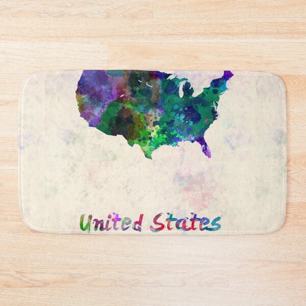Item preview, United states  watercolor map  designed and sold by paulrommer.