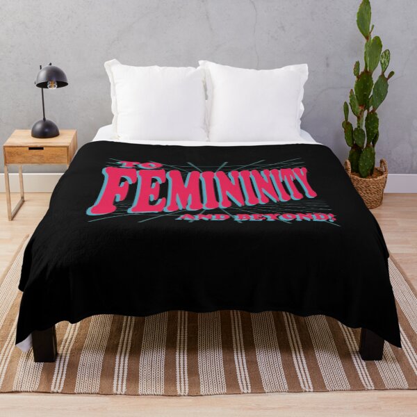 Item preview, To Femininity And Beyond Feminist Quote Retro 80s Cyberpunk designed and sold by sillyquestions.