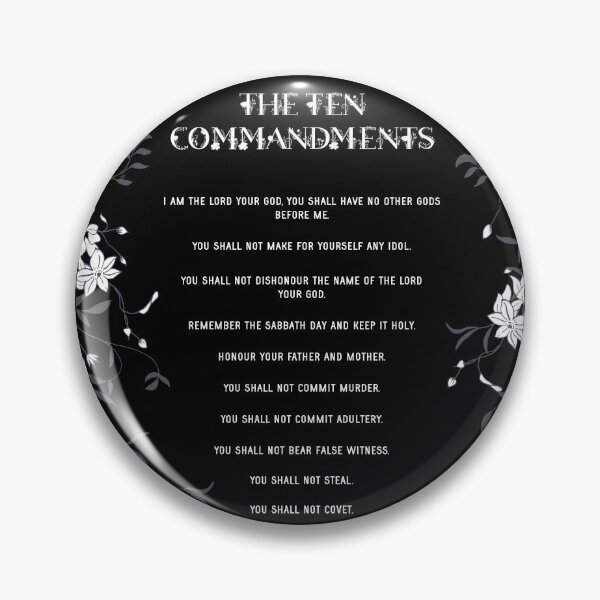 Item preview, The Ten Commandments - Floral Art on Black designed and sold by Amanda-Lakey.