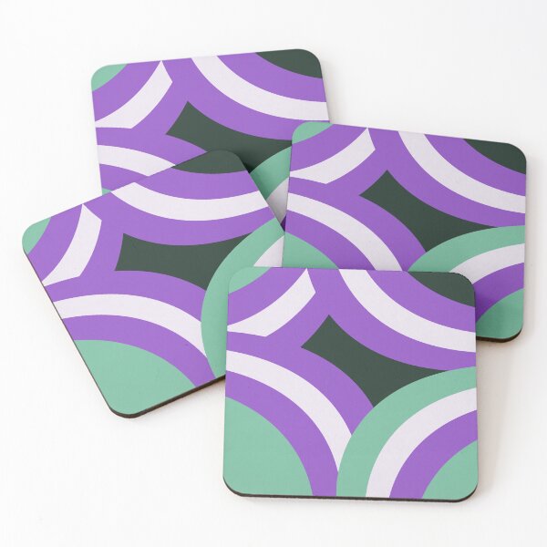 Item preview, Retro Pattern in Violet Green and White Design 541 designed and sold by Artnigel.
