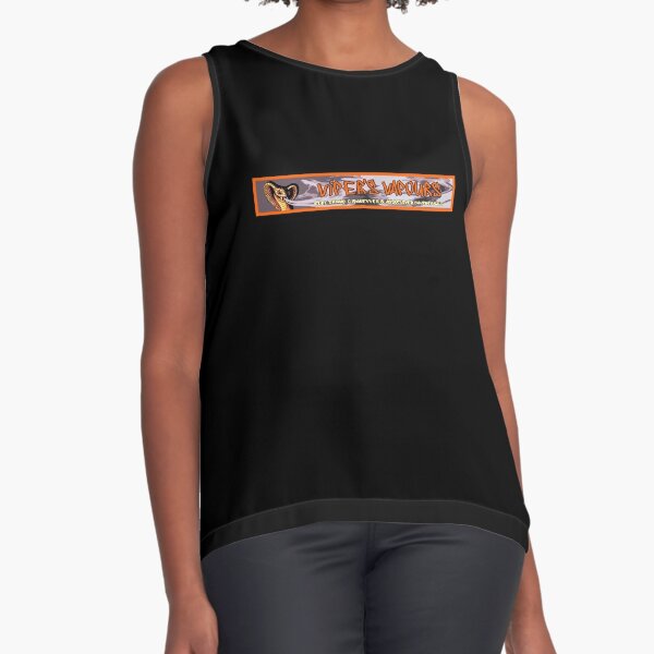 Cassette Washed Black Cropped Graphic Muscle Tank Top