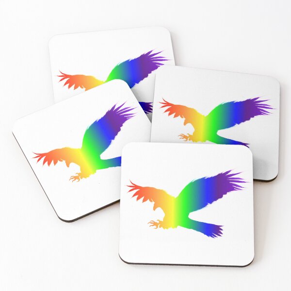 Item preview, Swooping Bald Eagle - Rainbow themed designed and sold by SankDesigns.