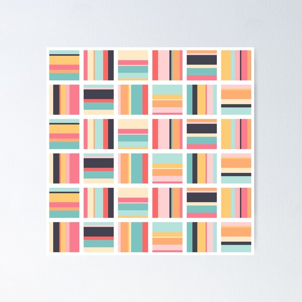Item preview, Geometric Pattern Retro Vintage Elegant Graphic 50s 60s 70s 80s designed and sold by MemphisCenter.