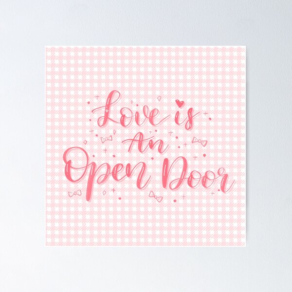 Item preview, Arte de las letras del cepillo | El amor es una puerta abierta designed and sold by lasestrellasco.