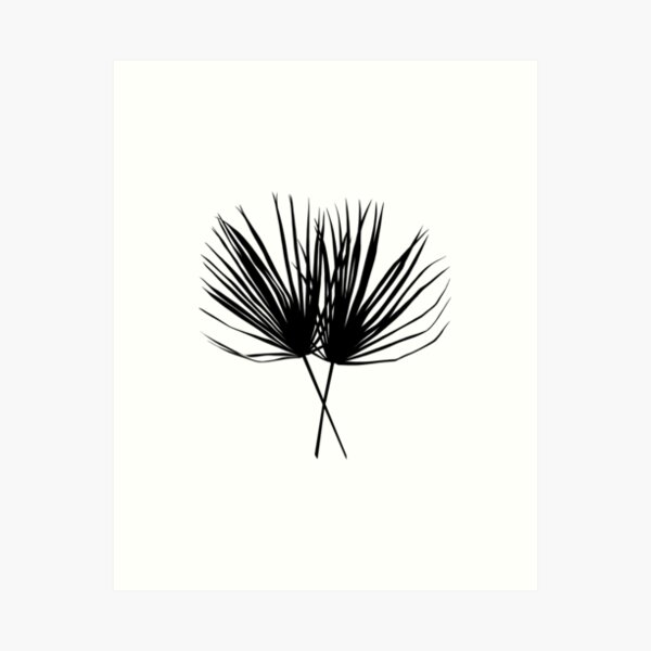Aperçu de l'œuvre Silhouette botanique noir et blanc - Palm créée et vendue par TheColourStudy.