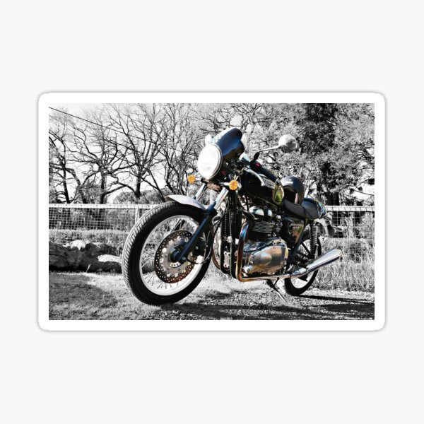 Parked Motorcycle (Monochrome) Sticker