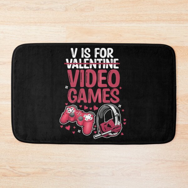 Item preview, V Is For Video Games Valentine's Day Gift For Him designed and sold by maddinstgt.