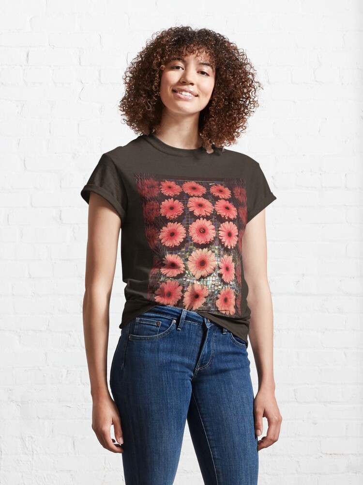Alternate view of Flower Lovers Gift - Pink Gerberas Classic T-Shirt