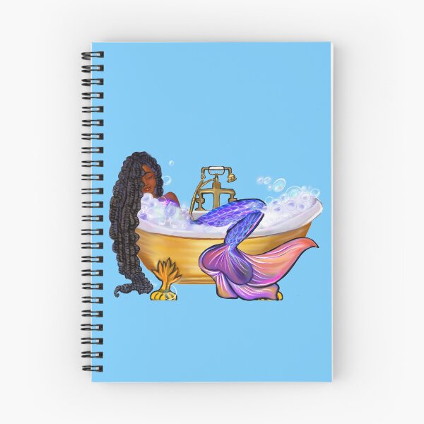Item preview, Mermaid with braids relaxing in luxurious bubble bath having a moment of tranquility  ! designed and sold by Artonmytee.