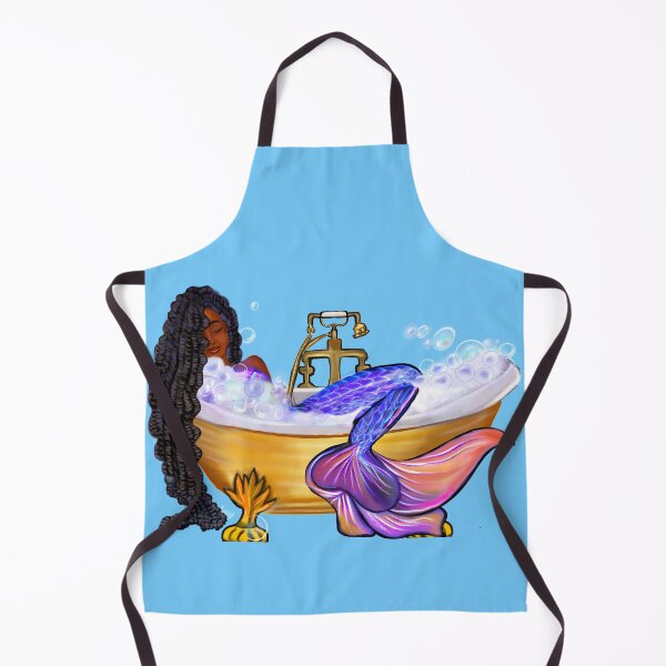 Item preview, Mermaid with braids relaxing in luxurious bubble bath having a moment of tranquility  ! designed and sold by Artonmytee.