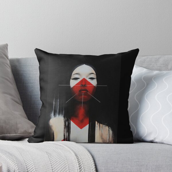 Item preview, Beautiful Black and Red Fine Art Japanese Illustration designed and sold by OWLvision33.