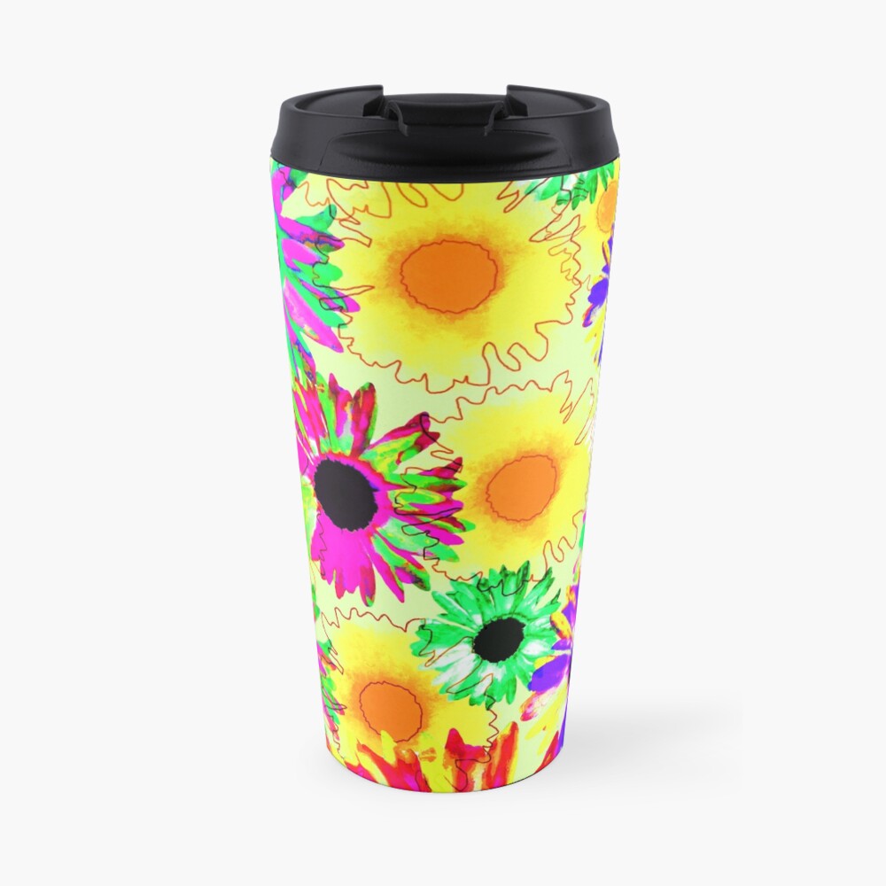 Wildflower Floral - Sunny Yellow Travel Mug