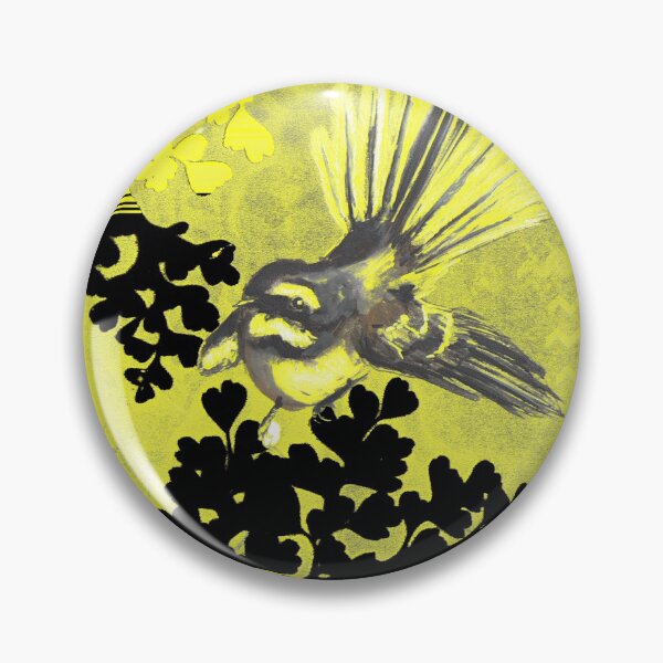 Item preview, Grey and Yellow Fantail design designed and sold by CRkuns.