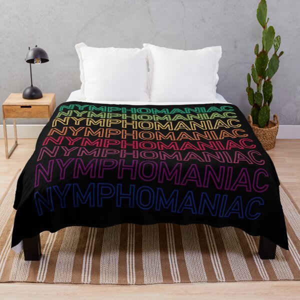 Item preview, Nymphomaniac Repeated Text In Neon Colors designed and sold by ClickForMore.