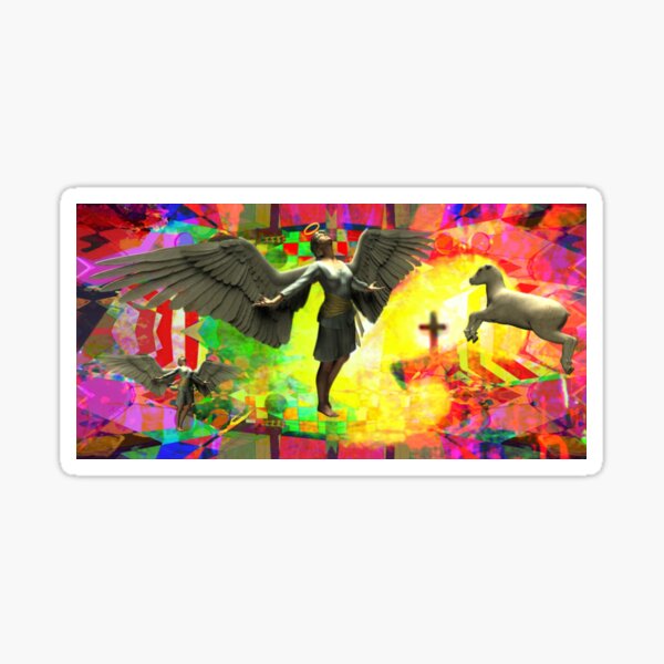 Angel and the Lamb Sticker