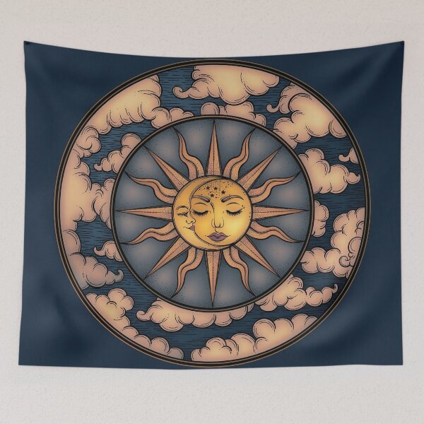 Item preview, Sun and Moon Artwork | Blue designed and sold by innexciumtab.