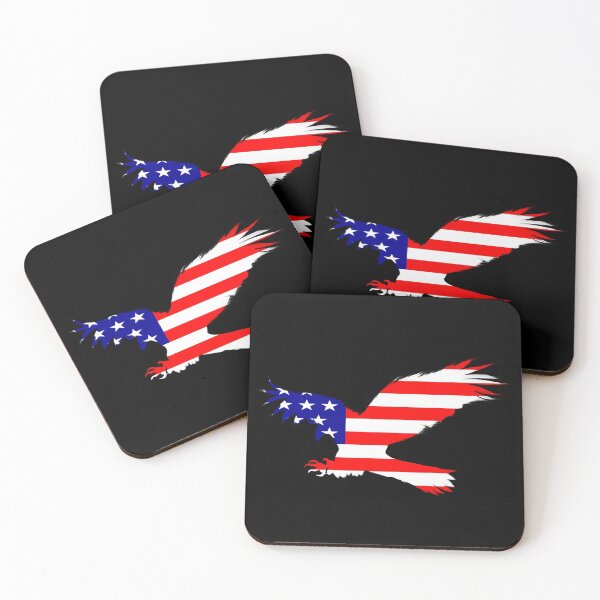Item preview, Swooping Eagle Silhouette in USA Flag Colours designed and sold by SankDesigns.