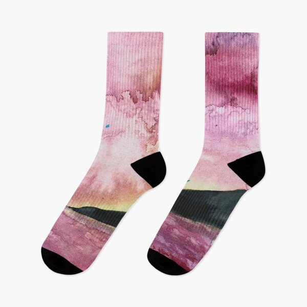 Item preview, Sunset silhouette watercolor  designed and sold by Artbylees.