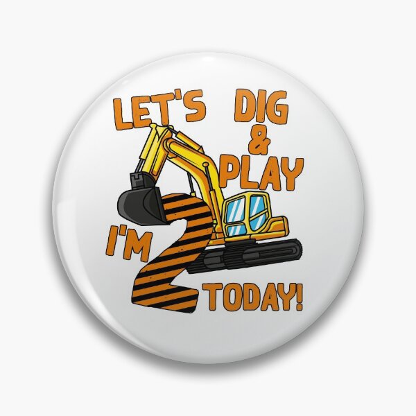 Item preview, 2nd birthday children excavator saying gift idea designed and sold by LuminOrb.