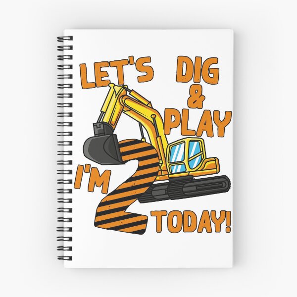 Item preview, 2nd birthday children excavator saying gift idea designed and sold by LuminOrb.