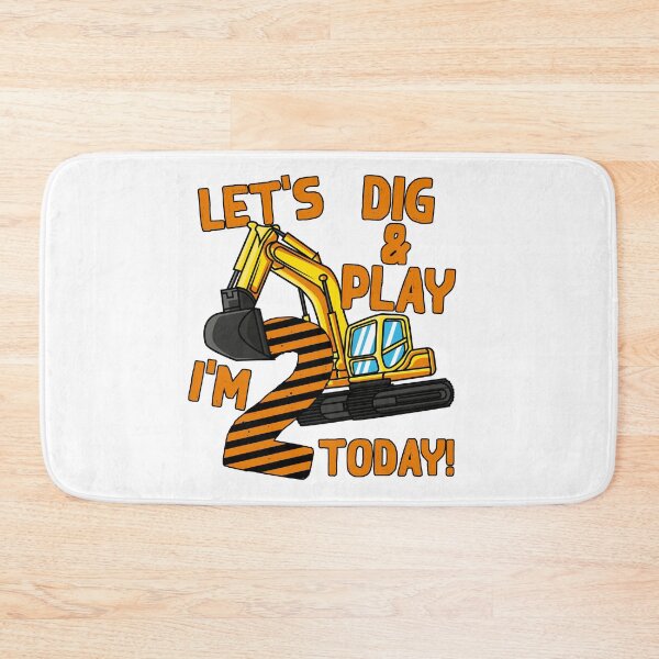 Item preview, 2nd birthday children excavator saying gift idea designed and sold by LuminOrb.