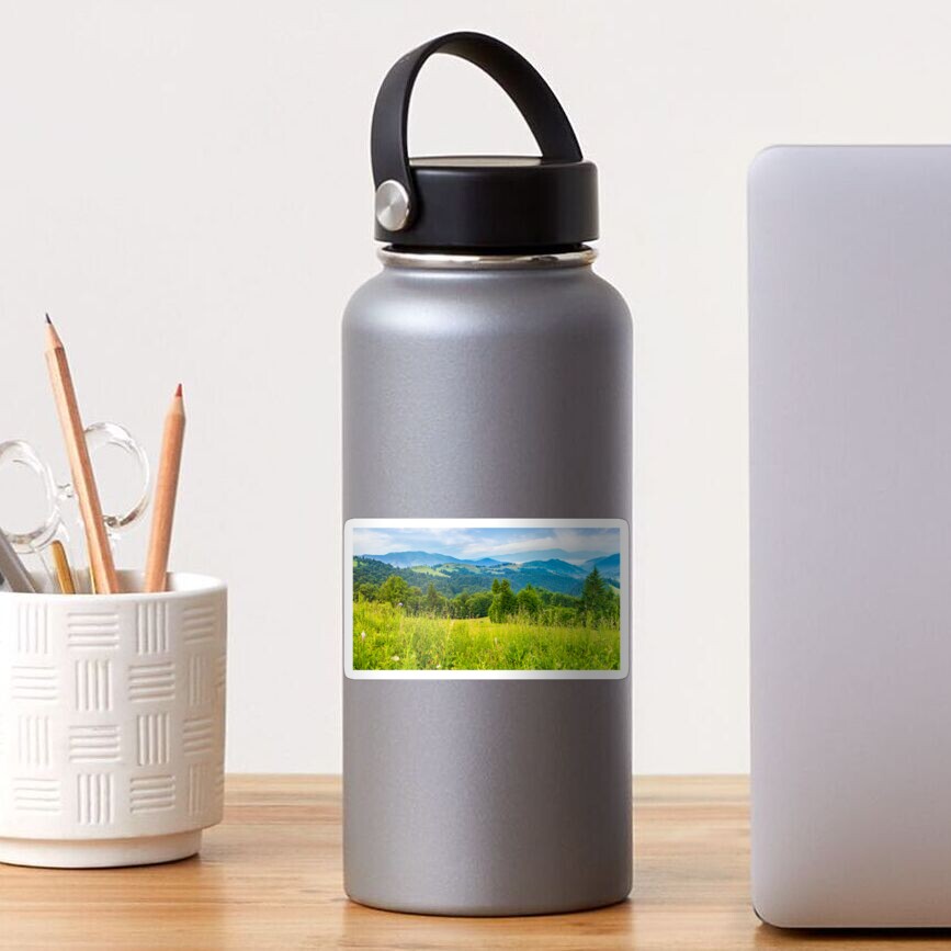 panorama of a beautiful meadow in mountains Sticker