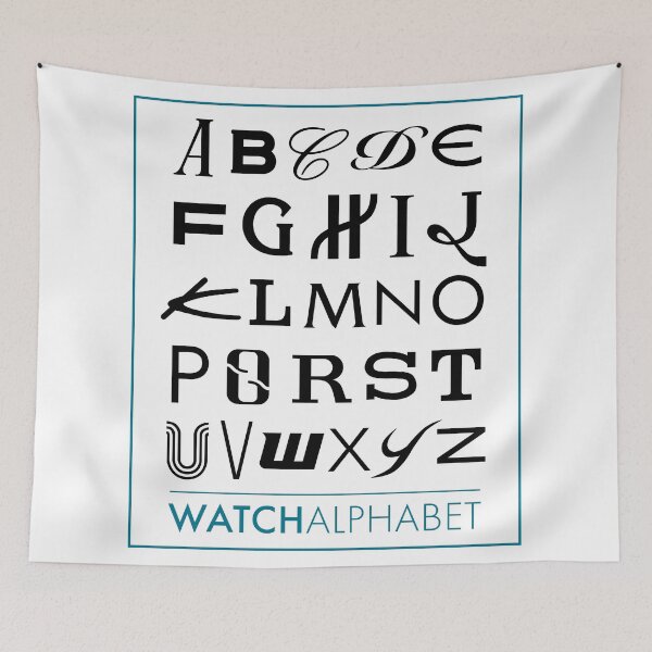 Item preview, Watch brands alphabet a to z designed and sold by BlimeyPrints.