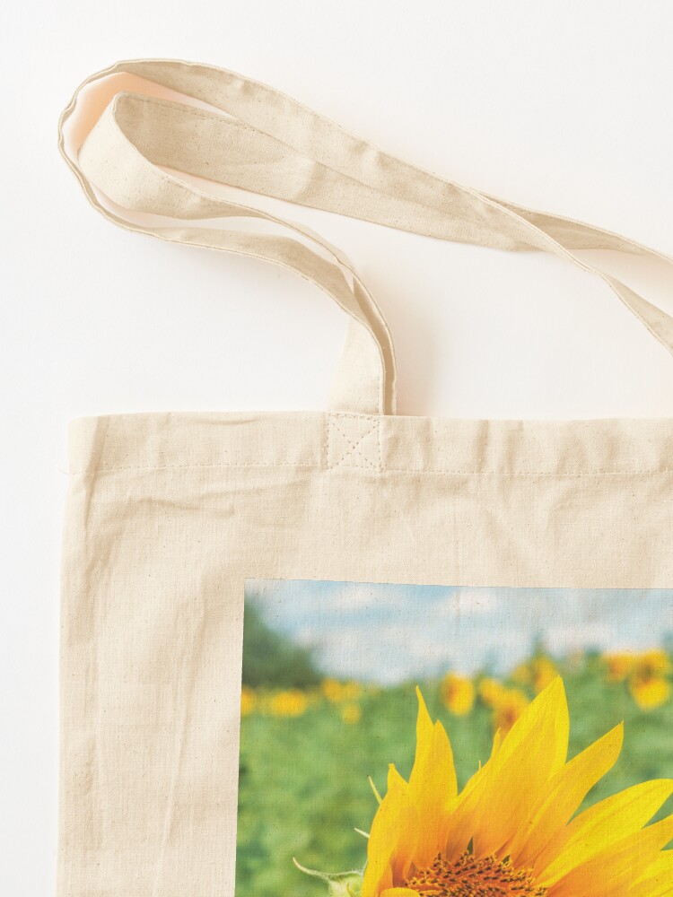 Thumbnail 3 of 5, Tote Bag, Ripe sunflower in the field designed and sold by mike-pellinni.