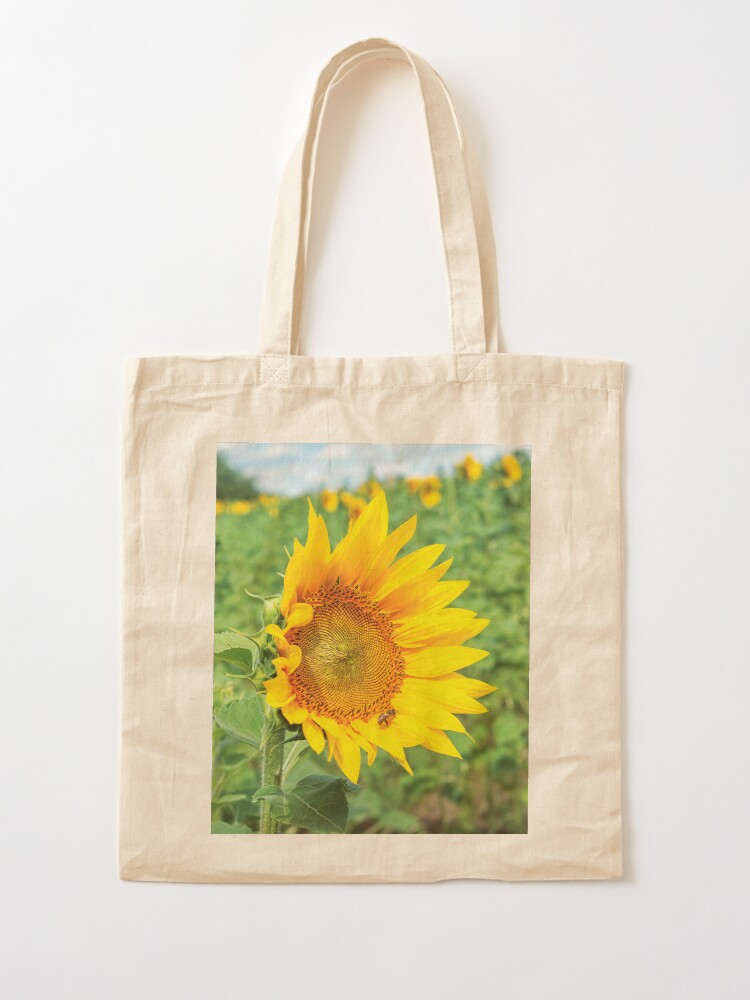 Thumbnail 2 of 5, Tote Bag, Ripe sunflower in the field designed and sold by mike-pellinni.