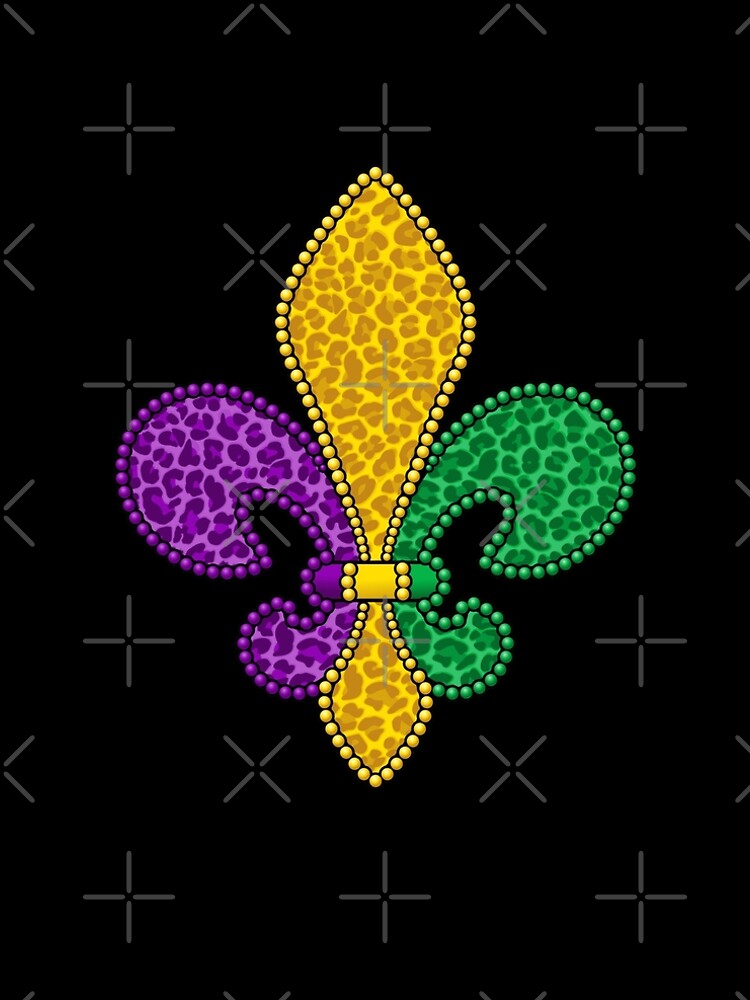 Mardi Gras Fleur-de-lis Fabric Panel