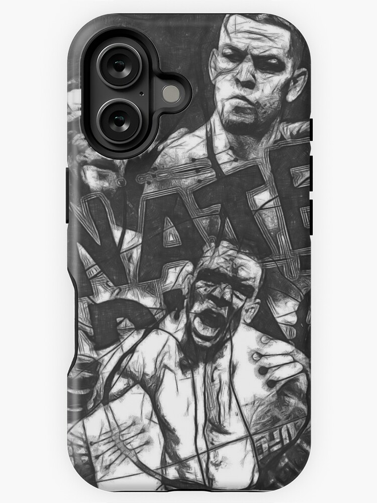 Thumbnail 1 of 4, iPhone Case, Nate Diaz Black and White designed and sold by SavageRootsMMA.