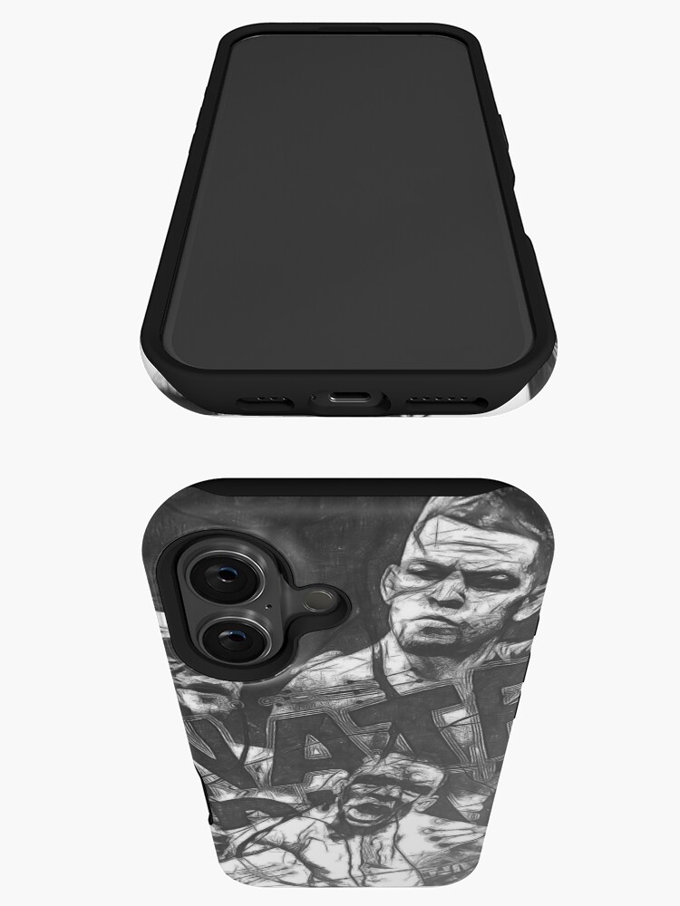 Thumbnail 3 of 4, iPhone Case, Nate Diaz Black and White designed and sold by SavageRootsMMA.