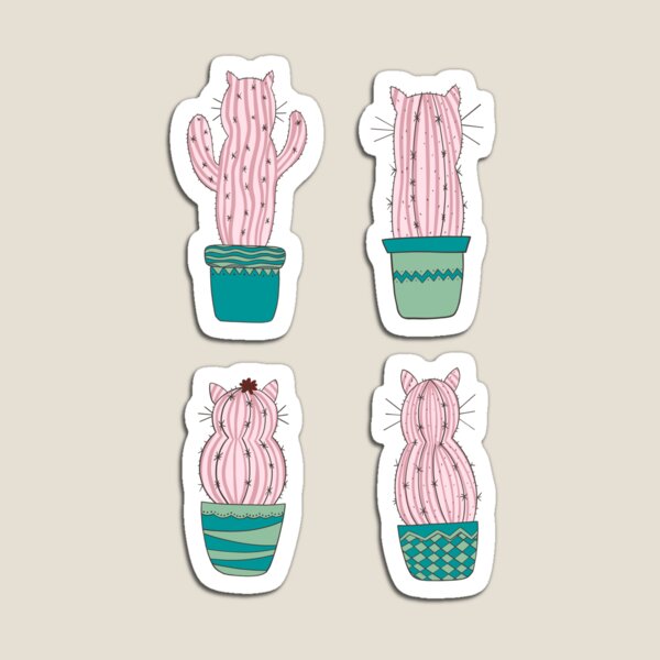Item preview, Cat-ctus - a garden with cats cactus | Viridian green palette designed and sold by CarolFreire.