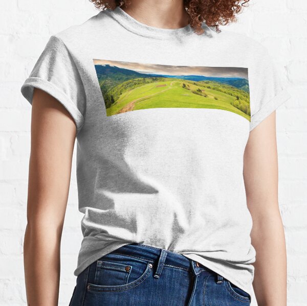 panorama of a beautiful countryside in mountains Classic T-Shirt