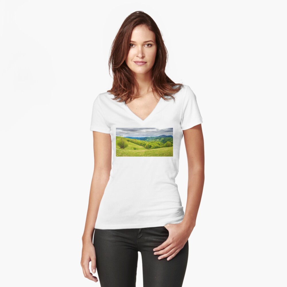 Item preview, Fitted V-Neck T-Shirt designed and sold by mike-pellinni.