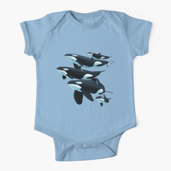 Pod of Orcas Short Sleeve Baby One-Piece