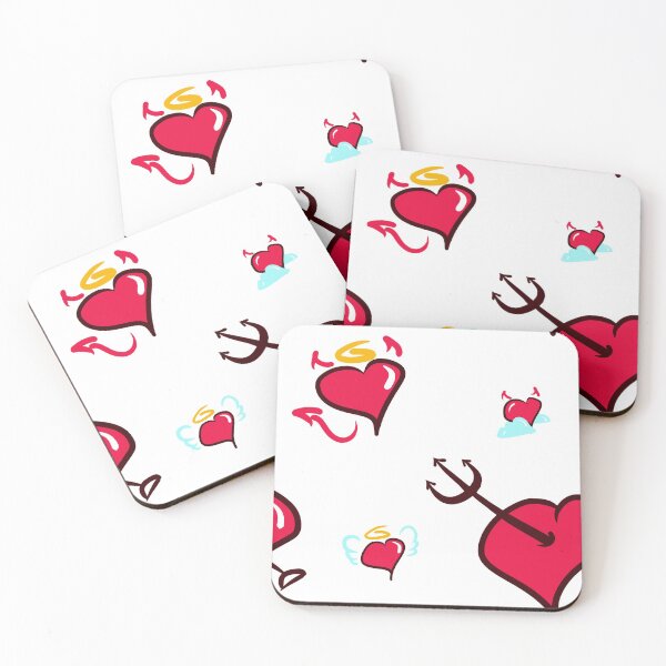 Item preview, Angelicly Devilish Hearts (Light Background) designed and sold by IDIVAGANTE.