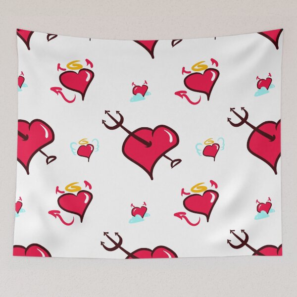 Item preview, Angelicly Devilish Hearts (Light Background) designed and sold by IDIVAGANTE.