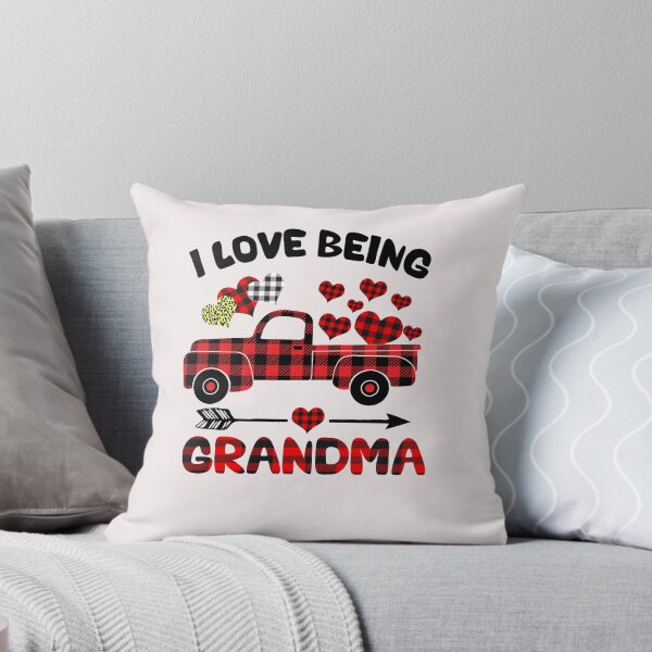 Item preview, I Love Being Grandma Red Plaid Truck Hearts Valentine's Day designed and sold by binly123.