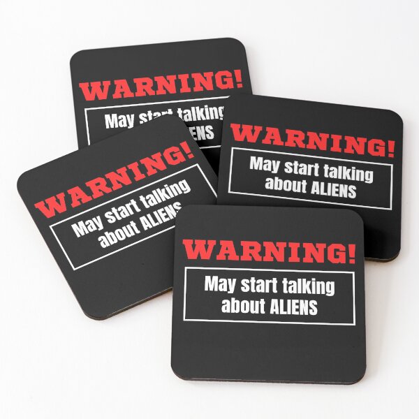 Item preview, Warning May Start Talking About Aliens designed and sold by TeePartyHost.