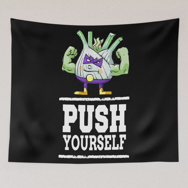 Item preview, Push Yourself Funk Up Fennel Double Bicep Bodybuilder designed and sold by ProjectX23.