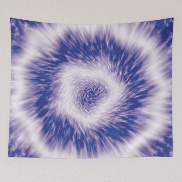 Item preview, Blue and white tie dye circle designed and sold by Mandala & More.