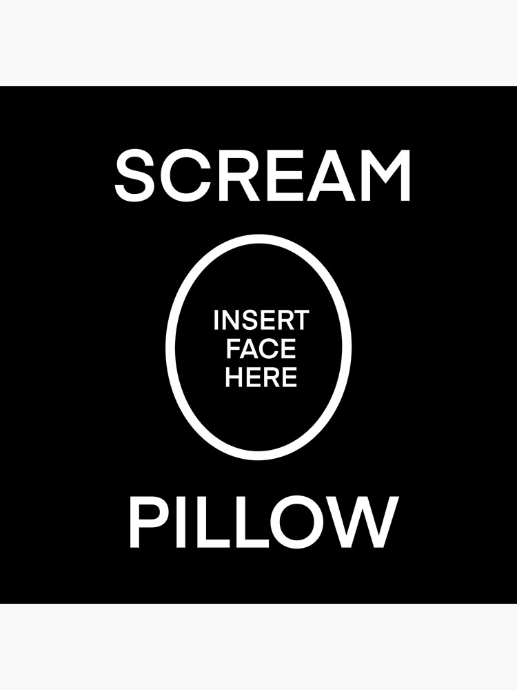 "SCREAM PILLOW" Throw Pillow for Sale by christinaashman Redbubble