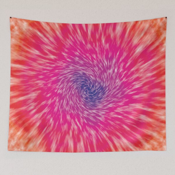 Item preview, Blue, pink, and orange tie dye circle designed and sold by Mandala & More.