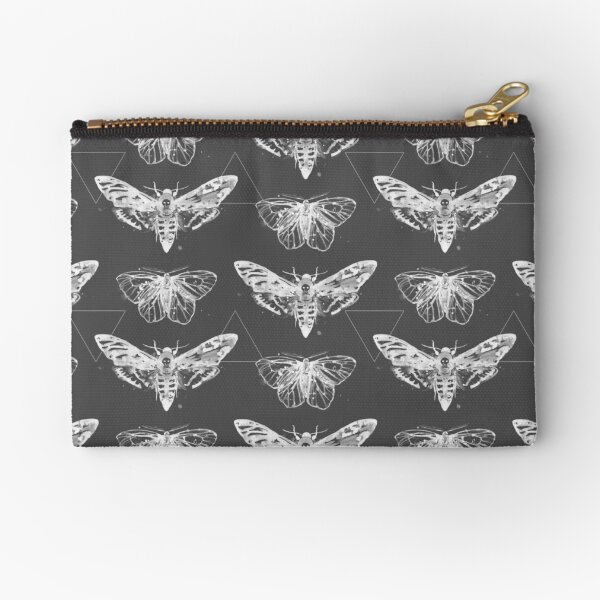 Geometric Moths - inverted Zipper Pouch