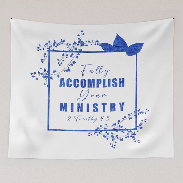 Item preview, Fully Accomplish Your Ministry - White and Blue designed and sold by Yesido.