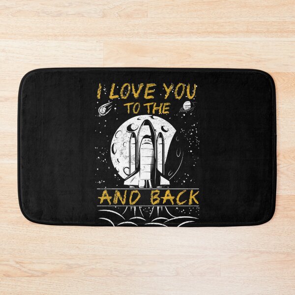 Item preview, I love you to the Moon and Back in Distress Design. designed and sold by trendyzcom.