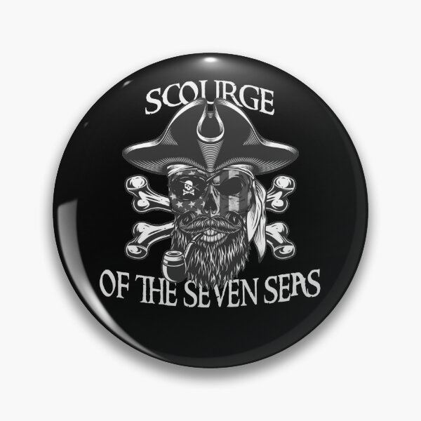 Item preview, Scourge of the seven seas bearded pirate logo designed and sold by grmcclure.