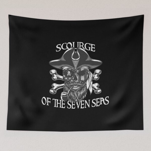 Item preview, Scourge of the seven seas bearded pirate logo designed and sold by grmcclure.