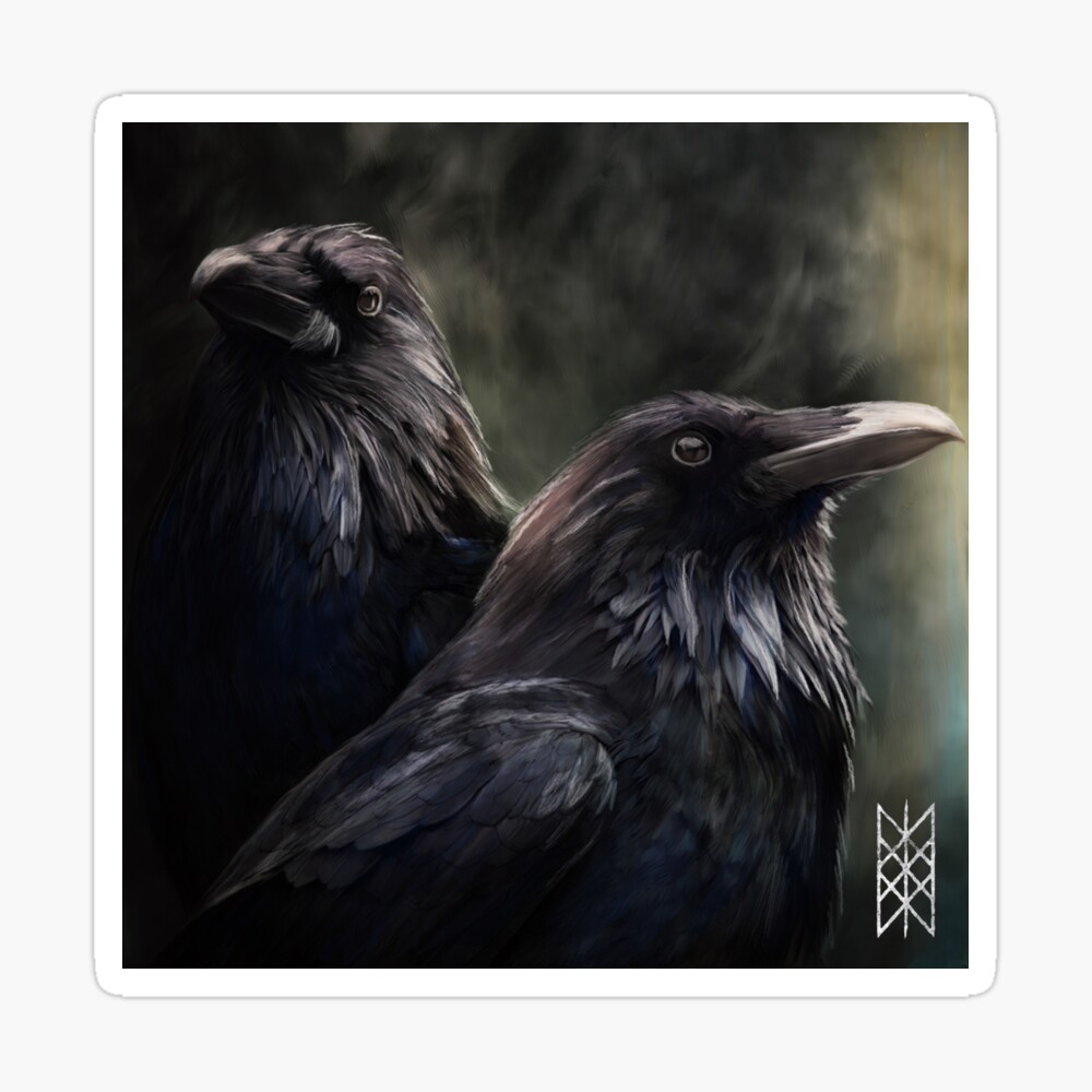 Hugin and Munin - Spirit Ravens of Odin T-Shirt